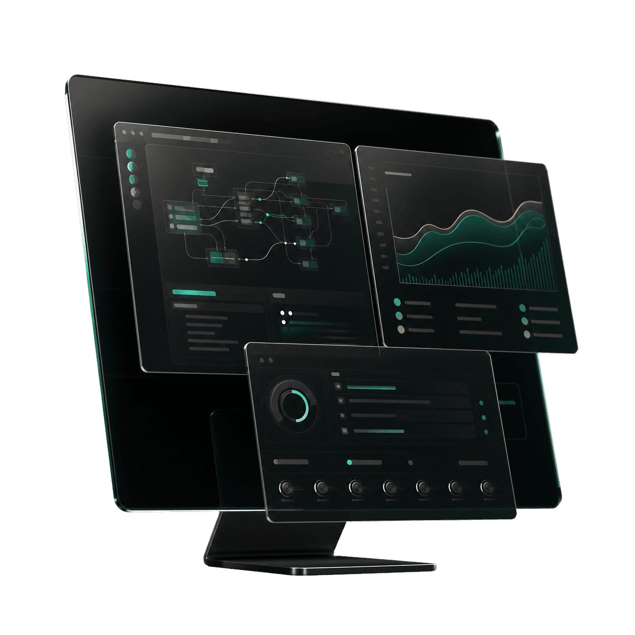 Floating software product interface
